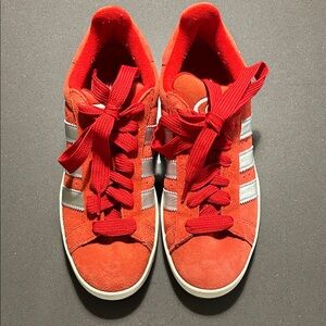adidas Red and Silver Campus Size 9.5